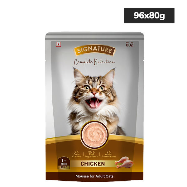 Signature Grain Zero Tuna and Chicken and Salmon and Ocean Fish Mousse Adult Cat Wet Food