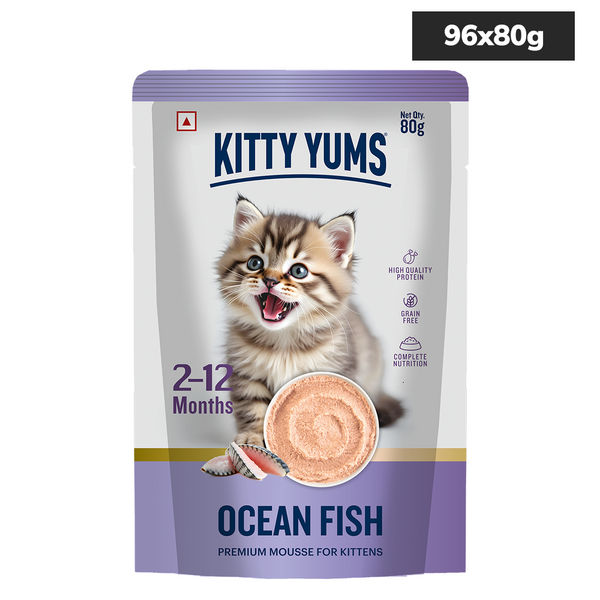 Kitty Yum Ocean Fish Mousse Kitten Cat Wet Food