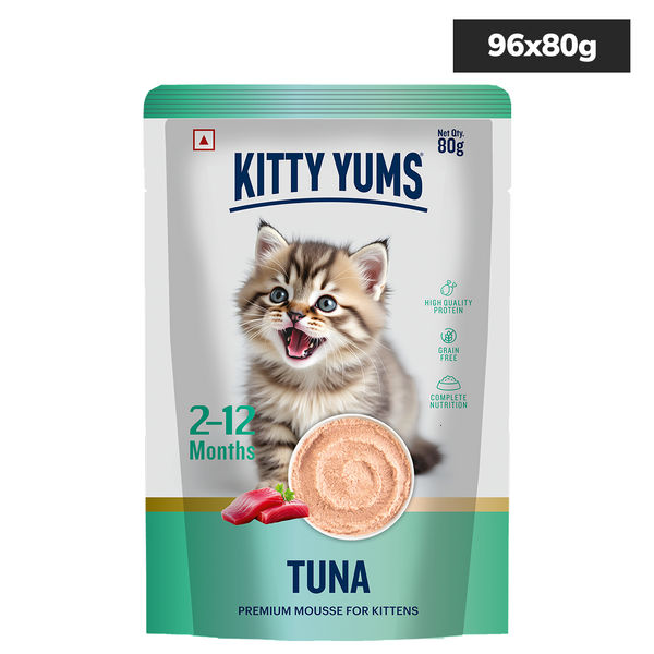 Kitty Yum Salmon and Ocean Fish and Tuna and Chicken Mousse Combo Kitten Cat Wet Food