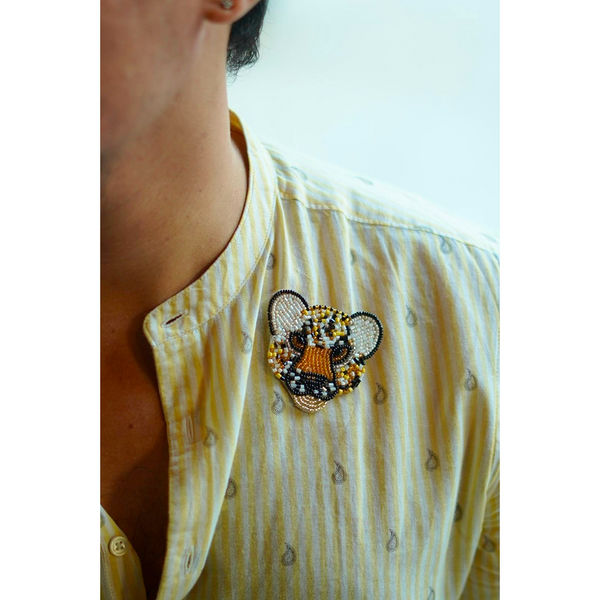 Furry Tales Sher Khan Tiger Handcrafted Brooch