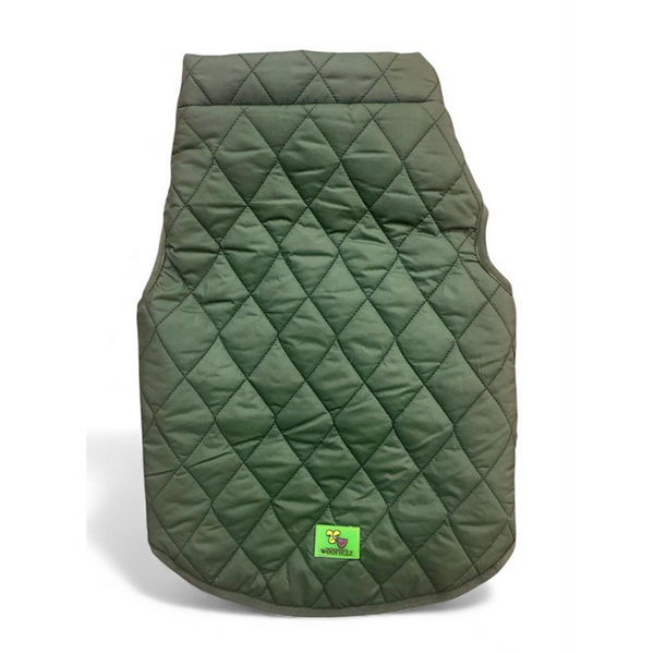 Woofiezz Warm & Comfortable Reversible Winter Jackets for Dogs and Cats (Olive Green)