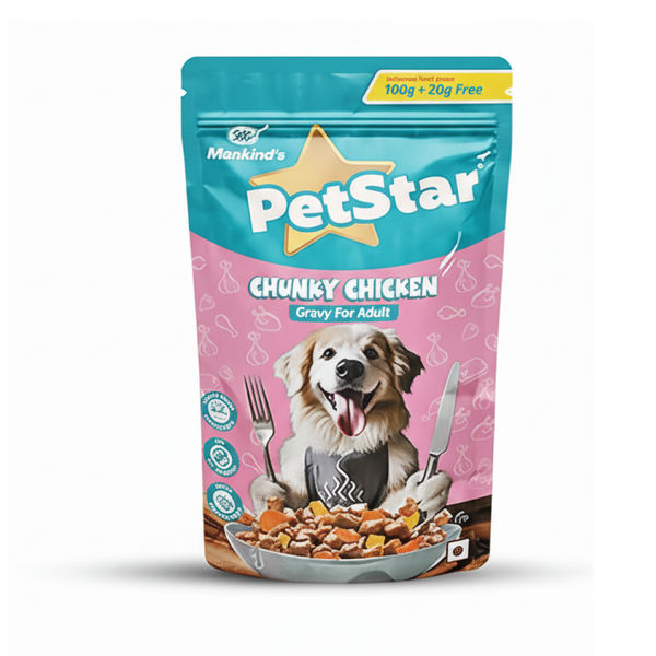 Mankind Petstar Chunky Chicken Gravy Adult Dog Wet Food