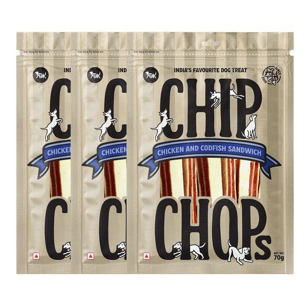 Chip Chops Chicken and Codfish Sandwich Dog Treats