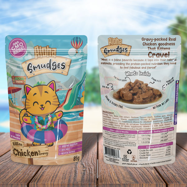 Aloha Smudges Chicken in Gravy Kitten Cat Wet Food
