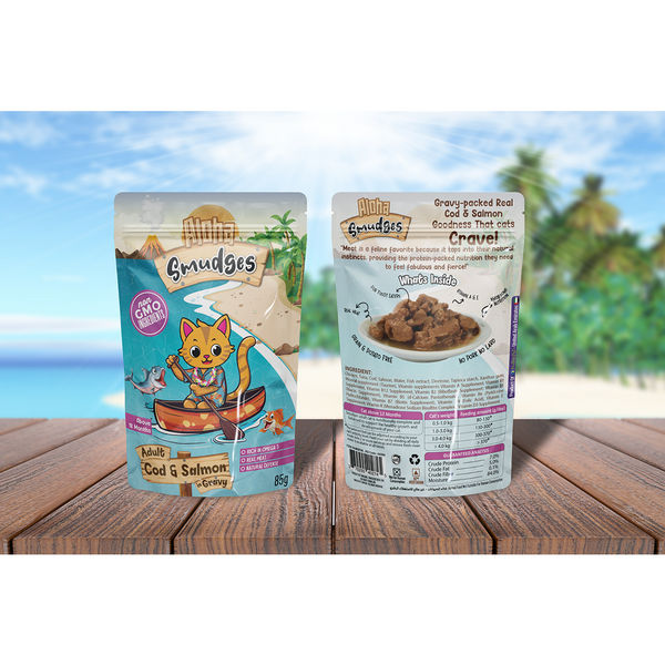Aloha Smudges Cod and Salmon in Gravy Adult Cat Wet Food