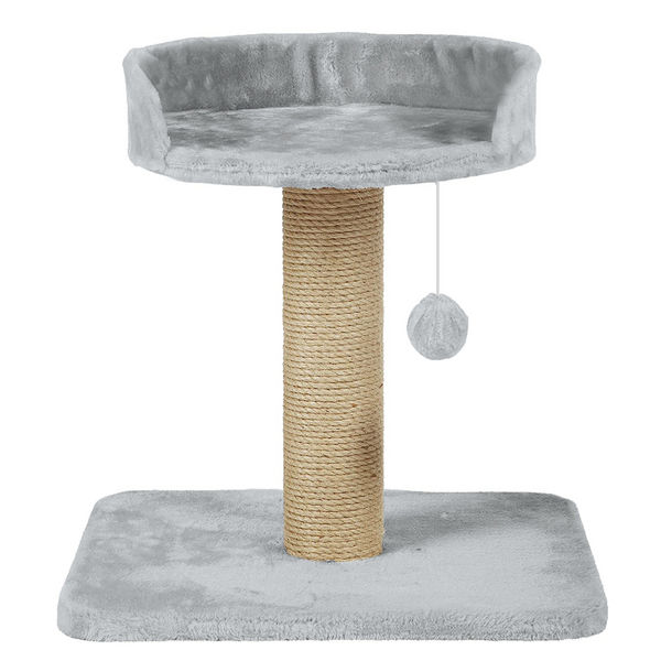 Furrlovers Jute Scratching Posts with Hanging Ball Activity Tree for Cats (Grey)