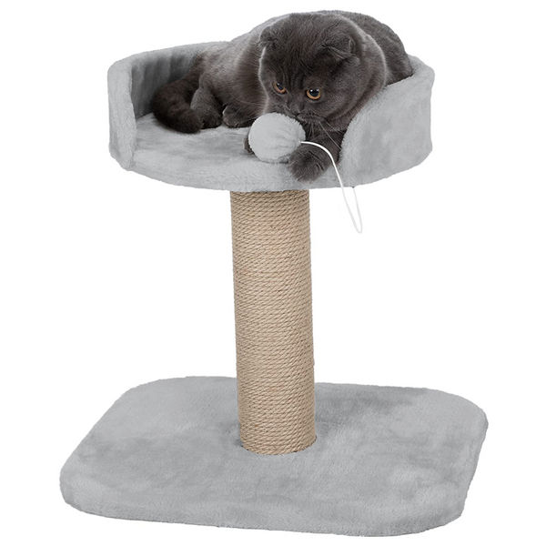 Furrlovers Jute Scratching Posts with Hanging Ball Activity Tree for Cats (Grey)