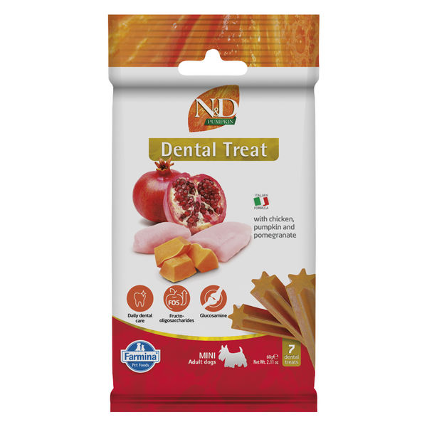 Farmina N&D Pumpkin Chicken & Pomegranate Adult Mini Dog Treats