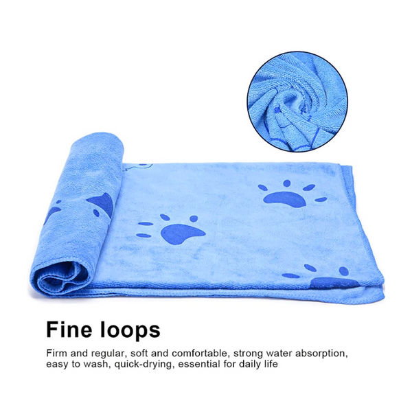 KUTKUT Looluuloo Microfiber Drying Towels for Dogs (Blue)