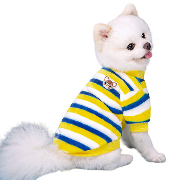 KUTKUT Cute Stripe Pattern Stretchable Shirt for Small Dogs & Cats