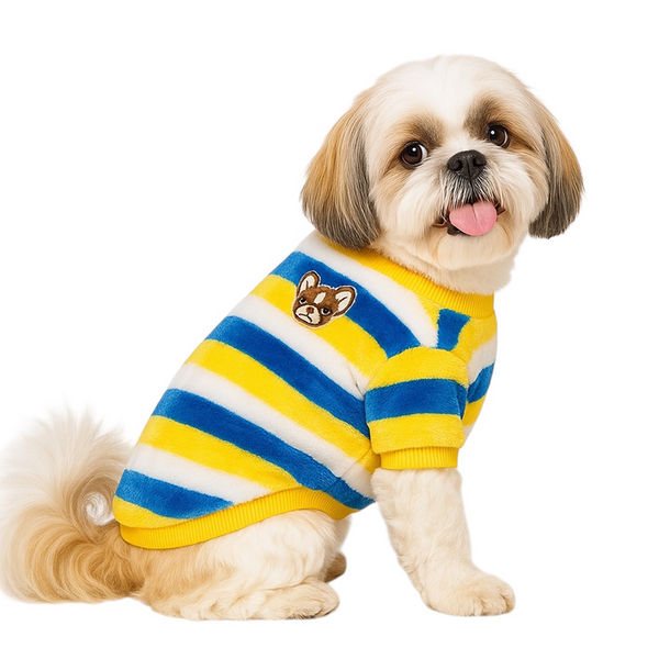 KUTKUT Cute Stripe Pattern Stretchable Shirt for Small Dogs & Cats