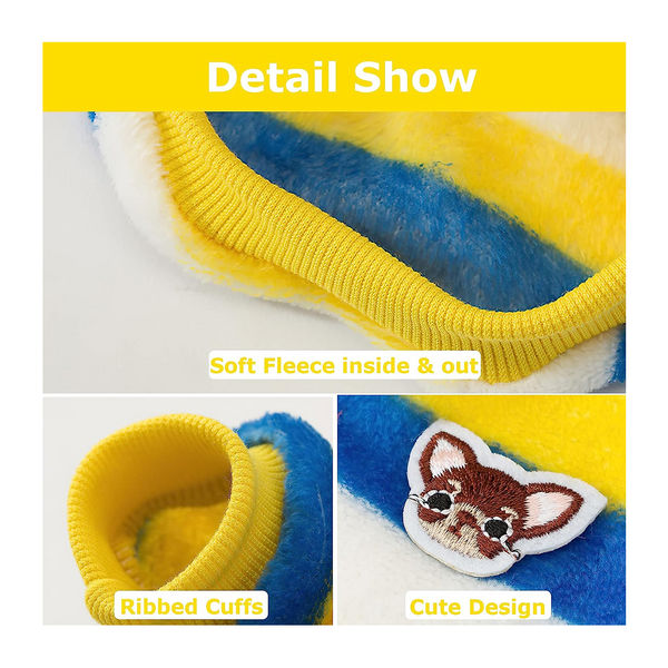 KUTKUT Cute Stripe Pattern Stretchable Shirt for Small Dogs & Cats