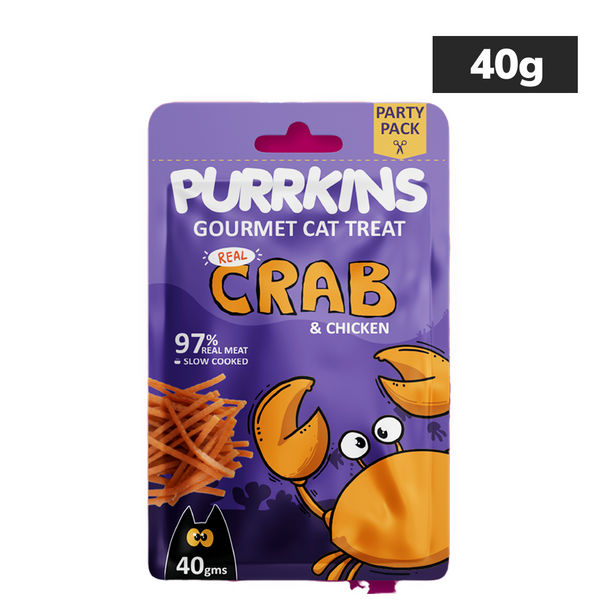 Purrkins Lobster & Chicken and Crab & Chicken Soft Jerky Combo Cat Treats