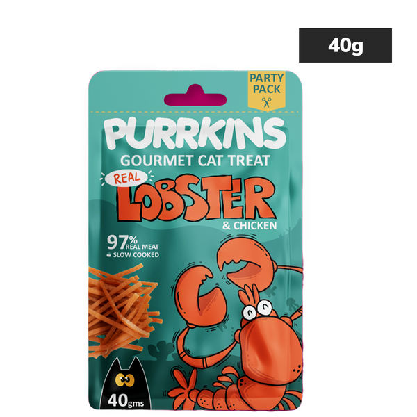 Purrkins Lobster & Chicken and Crab & Chicken Soft Jerky Combo Cat Treats
