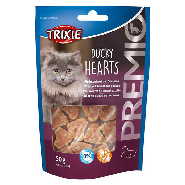 Trixie Premio Ducky Hearts & Kittos Purr fect Lamb Filet Bites Cat Treats
