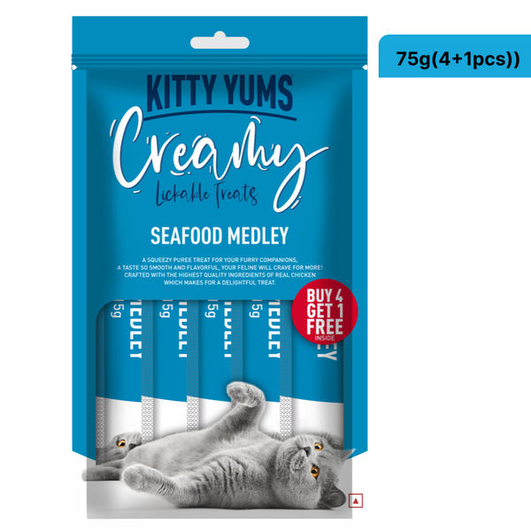 Kitty Yums Seafood Medley Creamy Cat Treat