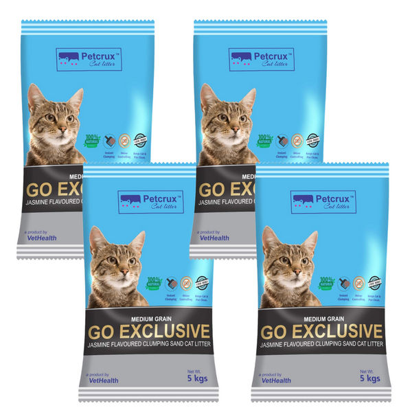 Petcrux Go Exclusive Scoopable Montonite Jasmine Cat Litter in Reusable Jute Bag