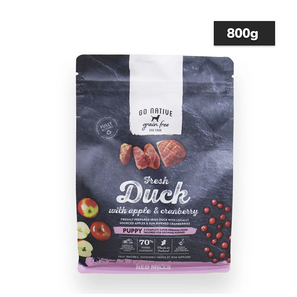 Pets Way Go Native Duck with Apple and Cranberry Puppy Dog Dry Food