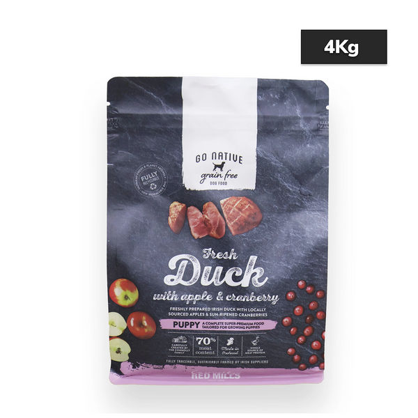 Pets Way Go Native Duck with Apple and Cranberry Puppy Dog Dry Food