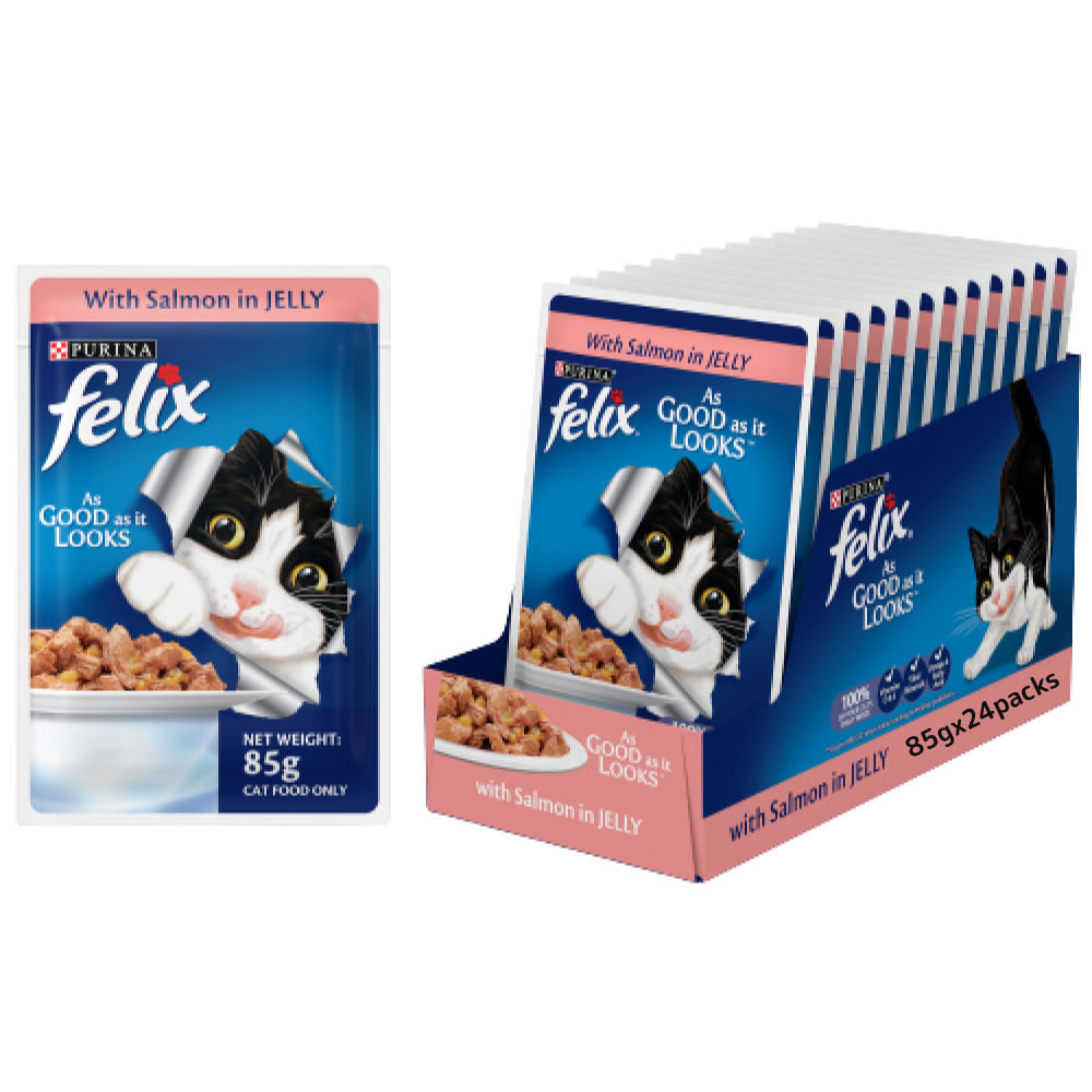Purina Felix Salmon with Jelly Adult Cat Wet Food