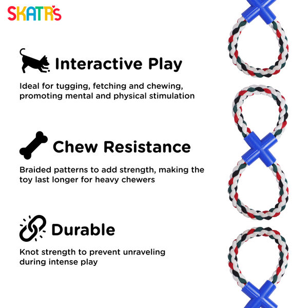 Skatrs Cotton Loop Rope Tug Toy for Dogs and Cats