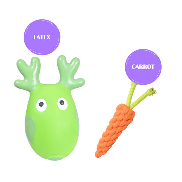 Skatrs Latex Squeaky Deer Toy for Dogs and Cats