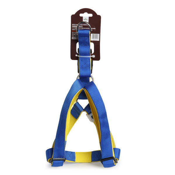 Basil Nylon Padded Adjustable Harness for Dogs (Blue)