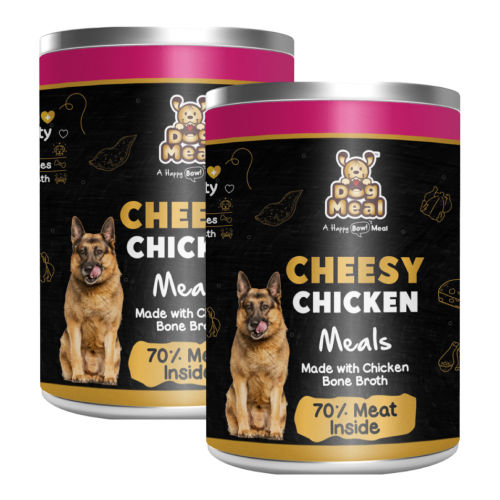 Dog Meal Cheesy Chicken and Chicken & Egg Meals Dog Wet Food Combo