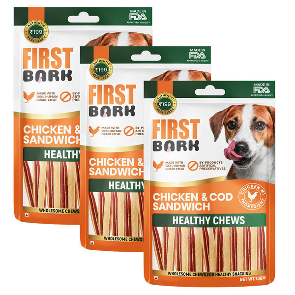First Bark Chicken & Cod Sandwich Dog Treats