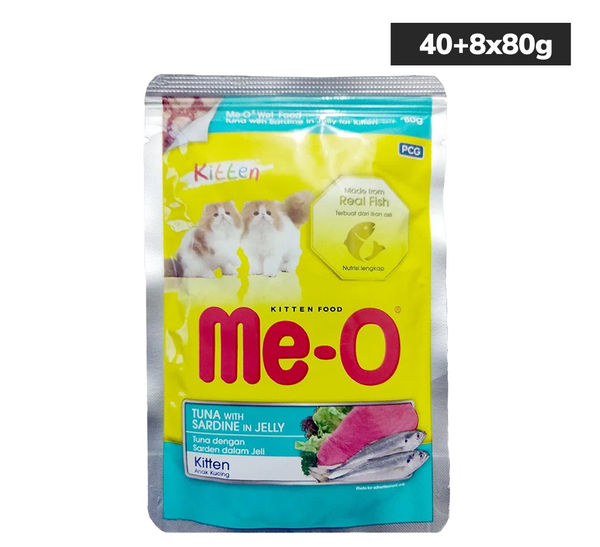 Me O Tuna & Sardine in Jelly Kitten Wet Food
