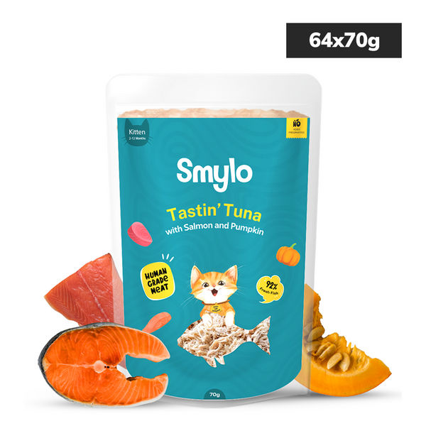 Smylo Kitten Tuna Salmon, Pumpkin, Fresh & No-Preservative Wet Cat Food
