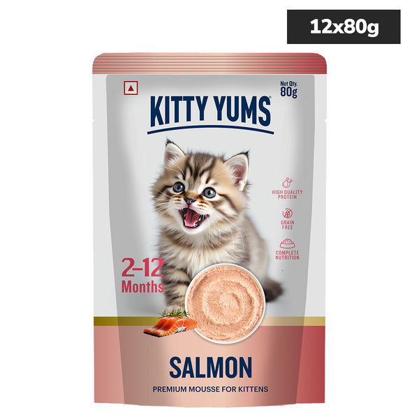 Kitty Yum Salmon Mousse Kitten Cat Wet Food