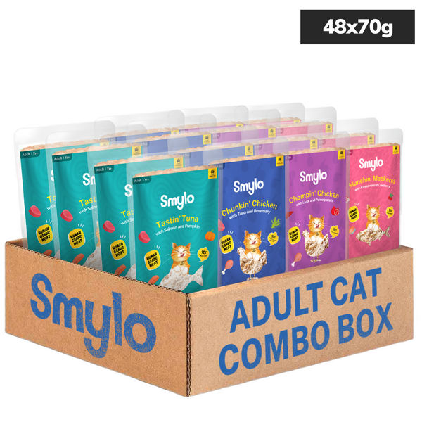 Smylo Adult Variety Combo, Tuna, Chicken & Mackerel, Fresh & No-Preservative Wet Cat Food