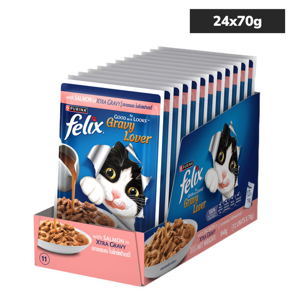Purina Felix Gravy Lover Salmon Chunks Adult Complete and Balanced Cat Wet Food