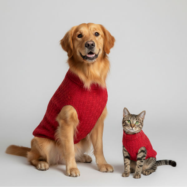 Skatrs Red Sweater For Dogs and Cats