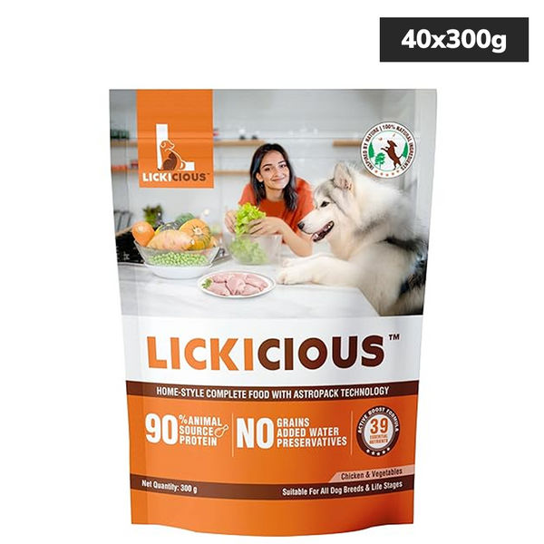 Lickicious Home Style Chicken and Vegetables Dog Fresh Food