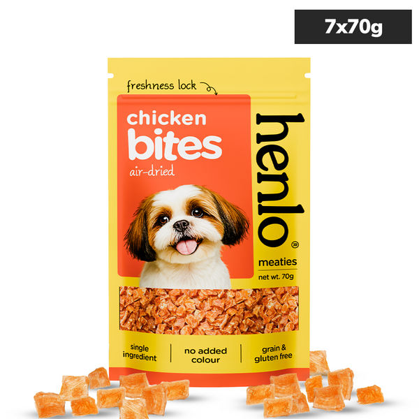 Henlo Single Ingredient Chicken Bites Dog Treats I Guilt Free I High Protein