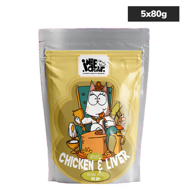 IndieCat Royal Glow Chicken and Mackerel Fish and Pate Chicken & Liver  Combo Adult Cat Wet Food