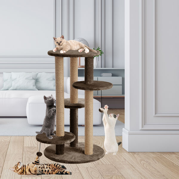 Furrlovers Multi Level Cat Tree with Scratching Posts & Platforms (Brown)