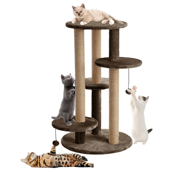 Furrlovers Multi Level Cat Tree with Scratching Posts & Platforms (Brown)
