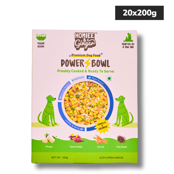 Homiee & Ginger Power Bowl Paneer & Veggies Fresh Food for Dogs