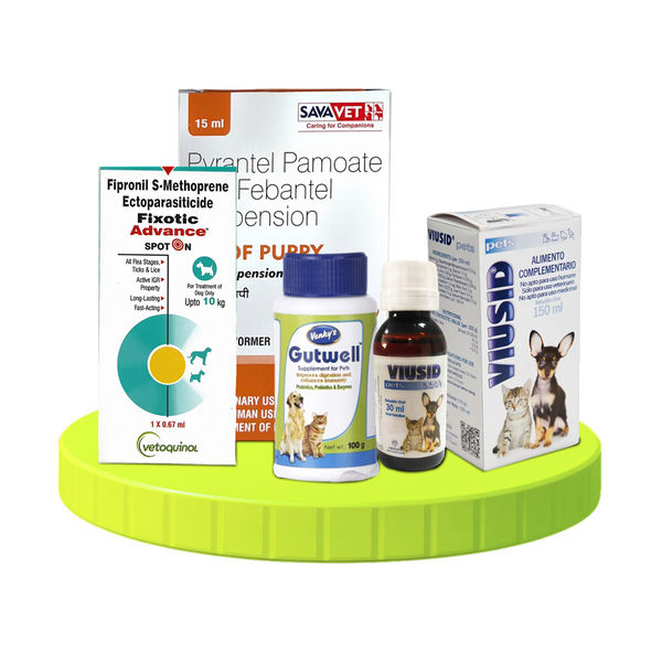 Preventive Care Kit Combo for Puppy (Dewormer + Spoton + Supplement + Probiotic)