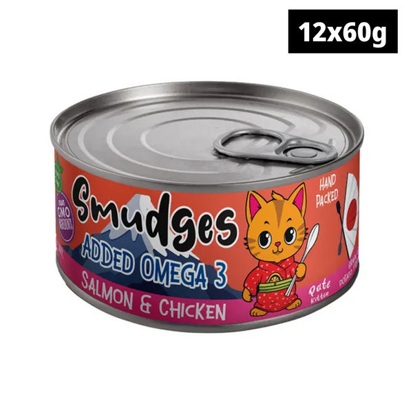 Smudges Salmon Pate Mixed with Shredded Chicken Kitten Wet Food