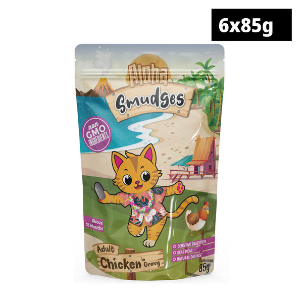 Aloha Smudges Ocean Fish & Salmon and Tuna in Jelly and Cod & Salmon and Chicken in Gravy Combo Adult Cat Wet Food