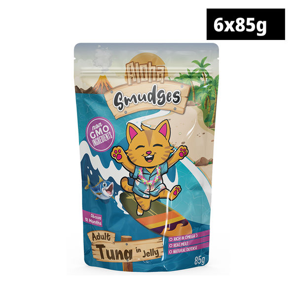 Aloha Smudges Ocean Fish & Salmon and Tuna in Jelly and Cod & Salmon and Chicken in Gravy Combo Adult Cat Wet Food