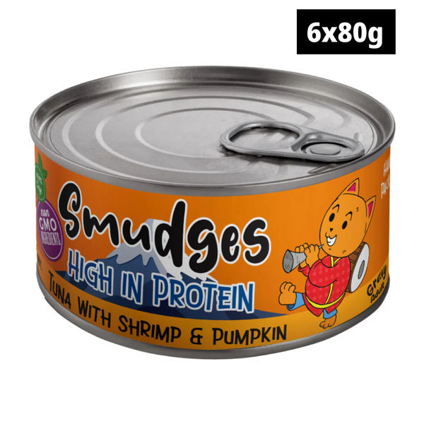 Smudges Tuna Flakes Shrimp & Pumpkin and Chicken Salmon Wet Food and Chicken & Cheese and Chicken Treat Combo Adult Cat
