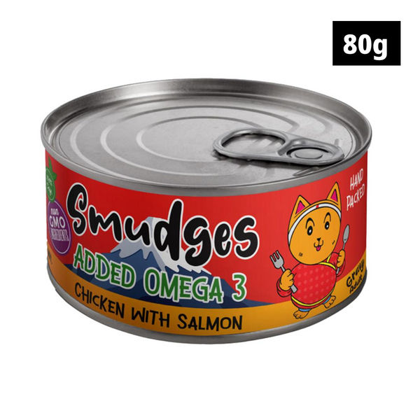 Smudges Tuna Flakes Shrimp & Pumpkin and Chicken Salmon Wet Food and Chicken & Cheese and Chicken Treat Combo Adult Cat