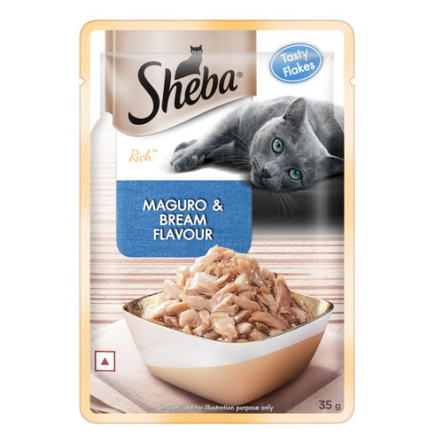 Sheba Maguro & Bream Fish and Tuna Pumpkin & Carrot In Gravy Rich Premium Cat Wet Food Combo