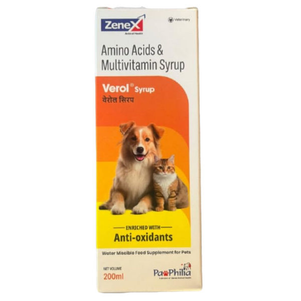 Zenex Verol Syrup Multivitamin Supplement for Dogs and Cats