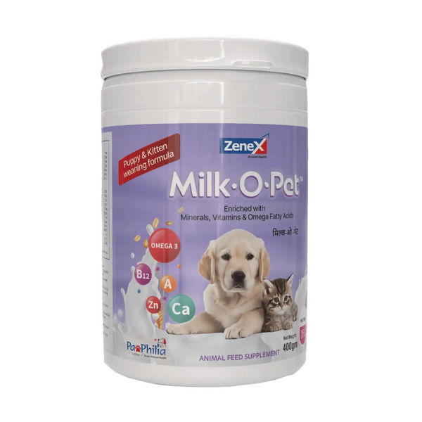 Zenex Milk O Pet Weaning Supplement (Milk Replacer) for Puppies and Kittens